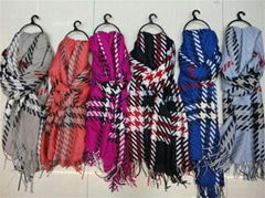 2012the latest Houndstooth scarf exported Korea ,Europe and The United States