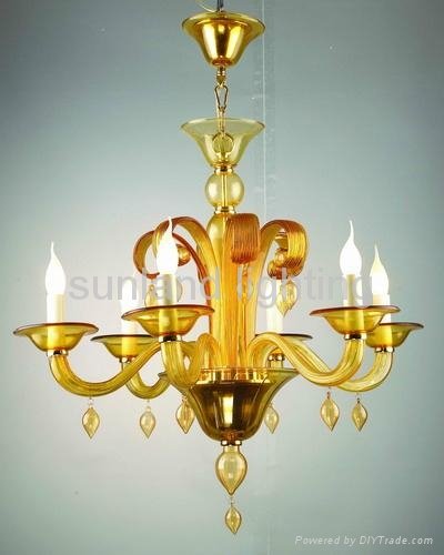 Modern Murano glass chandelier  MD8002-6 Amber