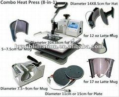 CE combo 8-1 Digital combo heat press machine 29*38cm 