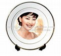 10 inch plate with golden edge--sublimation plate 