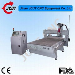 8 Knives Stores Auto Tool Changing 3D Wood CNC Engraving Machine JCUT-25H 