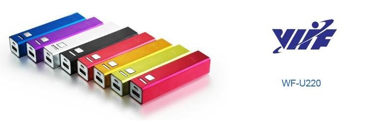 Colorful 2200mah docking station for smartphone, metal power bank 3