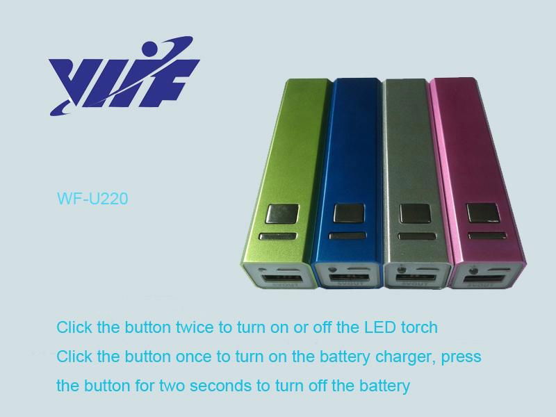 Colorful 2200mah docking station for smartphone, metal power bank 4