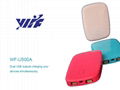 Colorful 5000mAH dual usb power bank for blackberry iphone htc samsung nokia