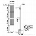 LTA504 led signal tower light steady with buzzer 85db 3