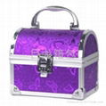 紫色铝合金化妆箱