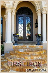 wrought iron entry door