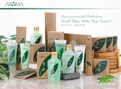 Green recycled hotel amenities set