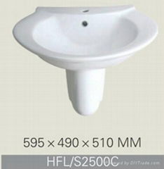 basin with pedestal