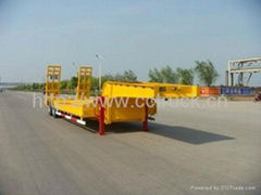 lowboy flatbed semi trailer truck for mechanical equipment