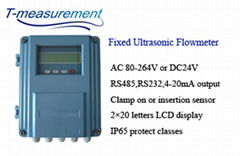 Fixed ultrasonic flow meter 