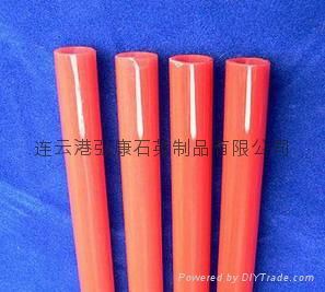 Light ruby/ red quartz tubes，quartz glass tubes 2