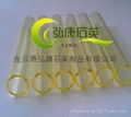 Yellow quartz tubes，yellow quartz glass