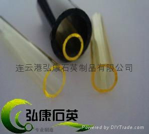 yellow quartz glass tubing，Yellow quartz tubes 2