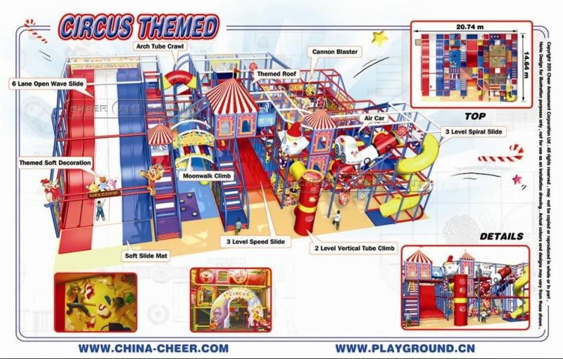 Cheer Amusement Circus Themed Indoor Playground CH-AP110137 