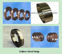 Yellow Finished Heat Treated Steel Strip