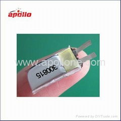 extra small lithium polymer battery 3.7V with the size 3*8*15mm