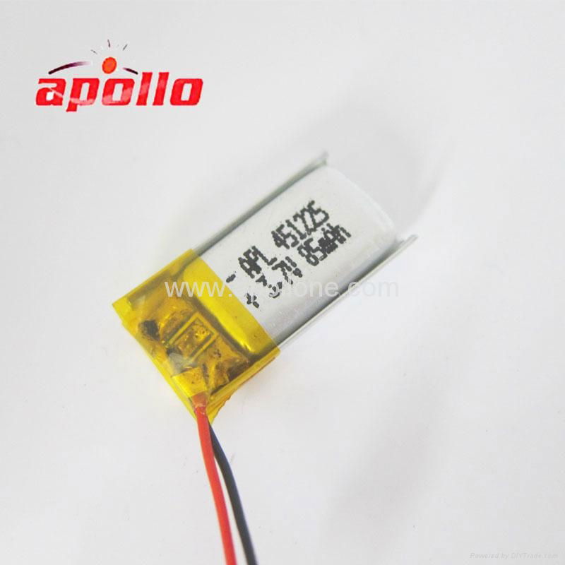 3.7V 60mAh li-polymer battery 4.0*12*20mm with factory direct sales 2