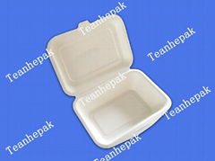  sugarcane bagasse pulp takeout food container  600ml box