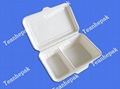 biodegradable plant fiber 1000ml 2compartment lunch box