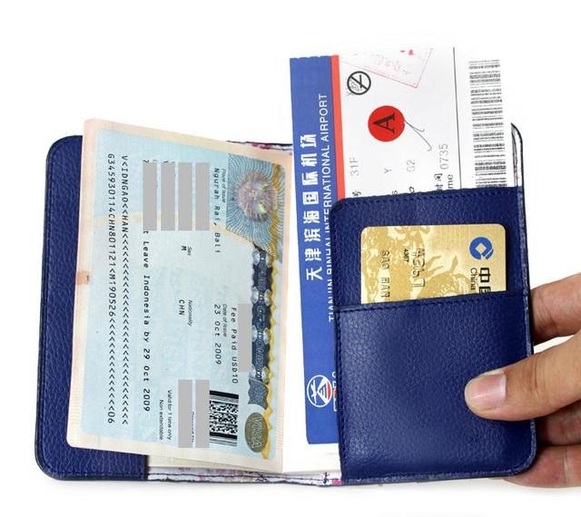 New popular leather customized passport cover for  travelling 2