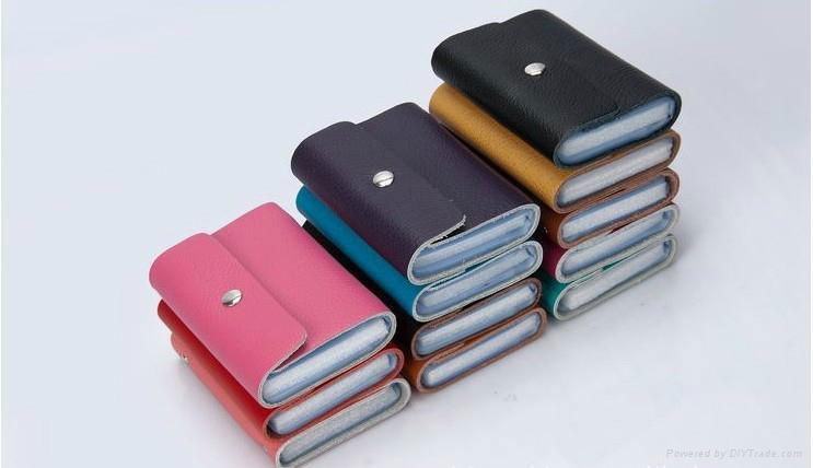 Different style and colors leather name cards holder bank holder