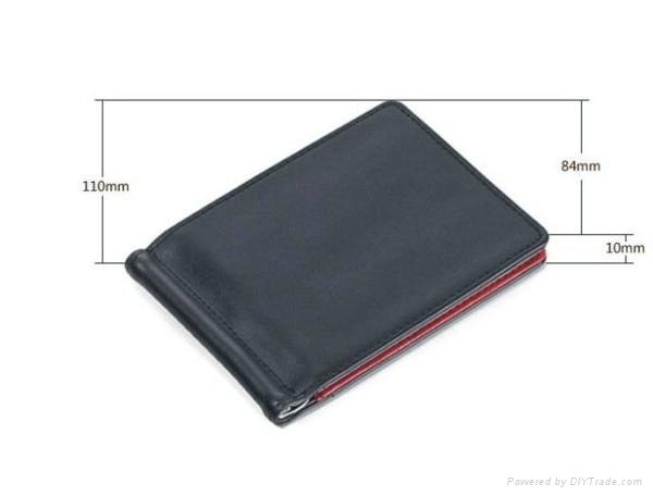 Black slim clip wallet wallets for money and bank cards  3