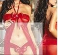 Sexy Red Lingerie Sleepwear Dress+G-STRING