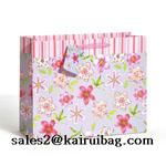 Pink Floral Gift Bag with Organza Ribbon KR211-1