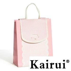 Stripe Printing Flap Paper Bag For Women KR093-2