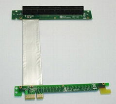 主板端1個PCI-E擴展出1個PCI-E   16X