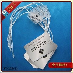 Plastic String Tag Seal with Ribbon for garment accessory 