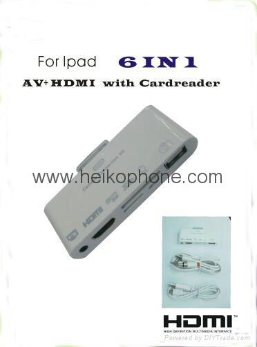 HDMI&AV Connection Kit for iPad 6 in 1 2