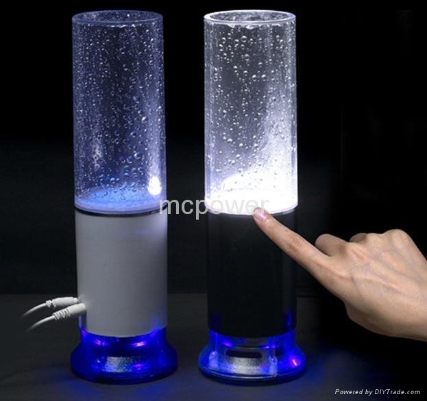 LED Water Speaker Portable Speaker Touch Sensor LED Table Lamp With Mini Speaker