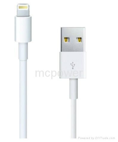 New White USB 2.0 cable for iphone 5 USB Data cable USB cable Lightning  3