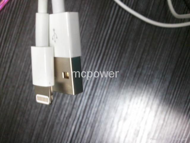 New White USB 2.0 cable for iphone 5 USB Data cable USB cable Lightning  4