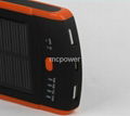 Portable Solar Charger 6000mAh Mobile Power Bank Dual USB Output Fast Charging 5