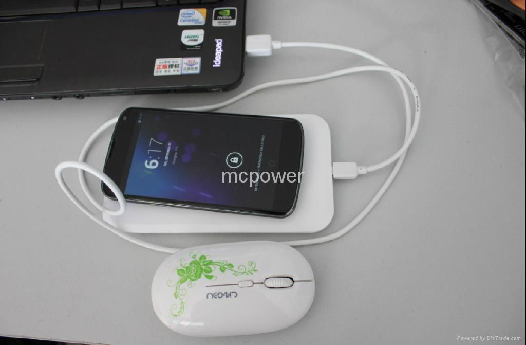 5V USB QI Wireless Charger QI Pad + QI Receiver for SAMSUNG GALAXY S3 Note2  4