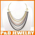 2013 hot sale 7 layered plating mixed necklace 1