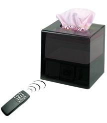 Spy Tissue box covert dvr camera with remote control