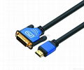 gold plated HDMI to DVI cable 2