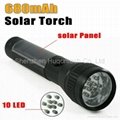 portable solar flashlight