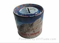 Metal tin money box