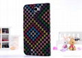for Samsung galaxy N7100 Leather Case With Colorful Pattern 3