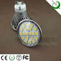 Wide voltage AC85-265v SMD5050 led spot light with gu10/e27/e14 base