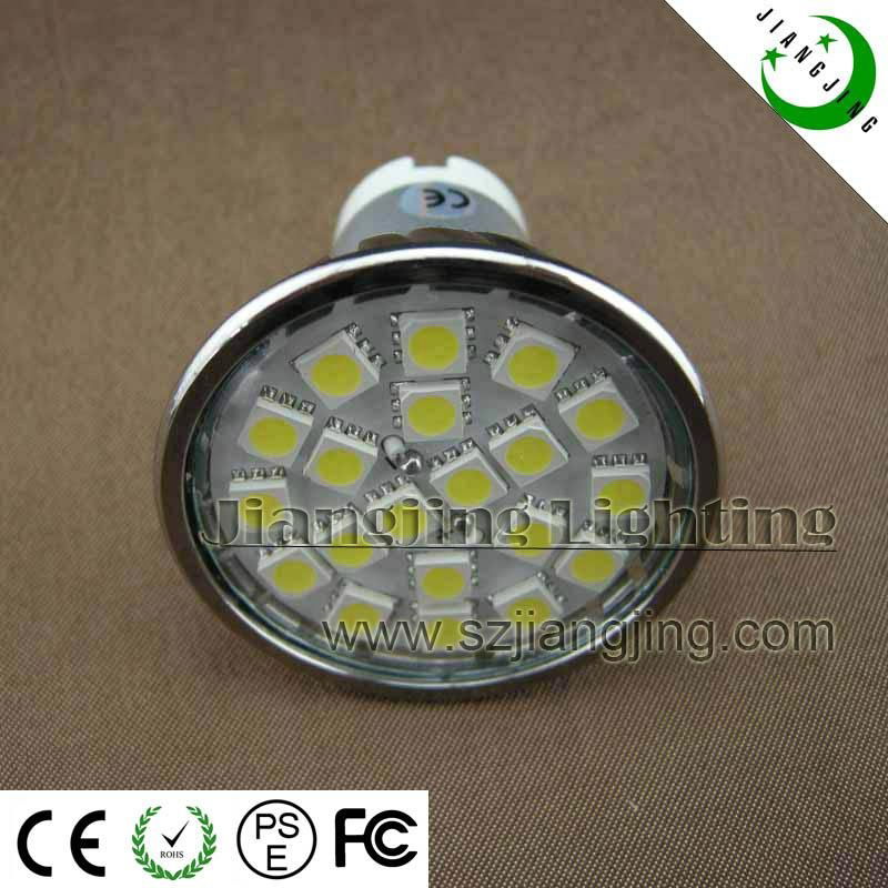 Wide voltage AC85-265v SMD5050 led spot light with gu10/e27/e14 base 2