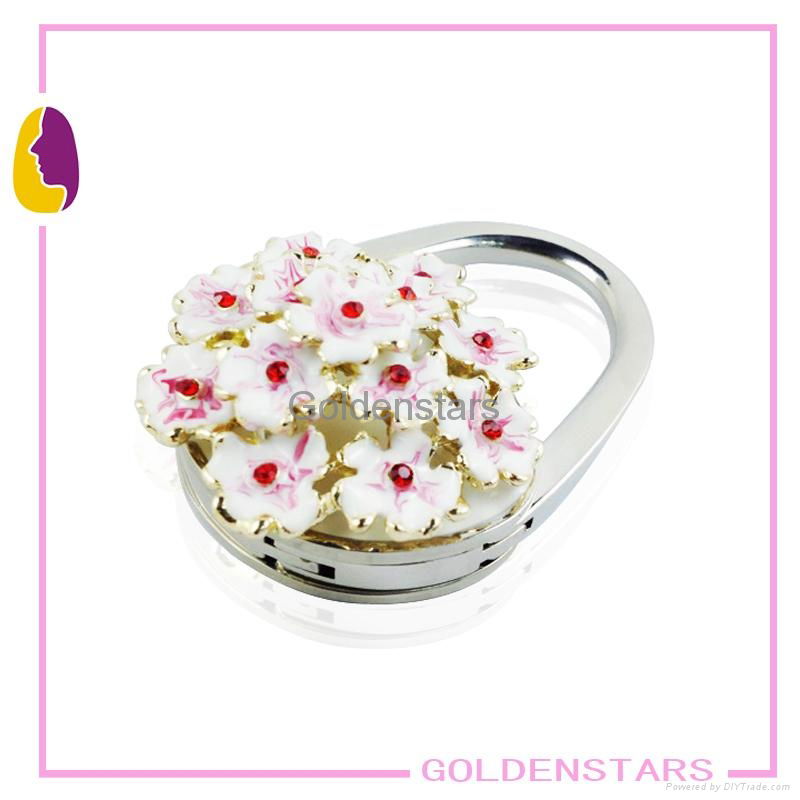  See larger image Free Shipping Hot selling Fashion Mix Color Flower Bag Hanger  2