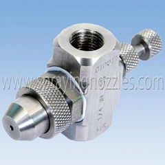 Pressure type internal mixing air atomizing nozzle: