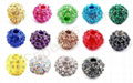 metal rhinestone shamballa beads