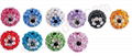 flower clay rhinestone shamballa beads